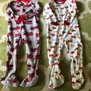 3t fleece footed pajamas
